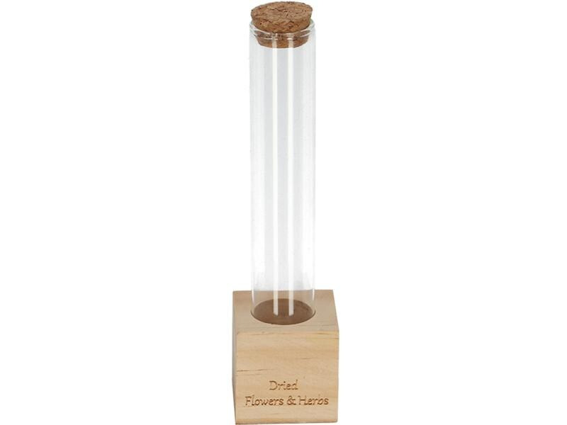Esschert Design Vase Reagenzglas S 16.5 cm, Nature/Transparent