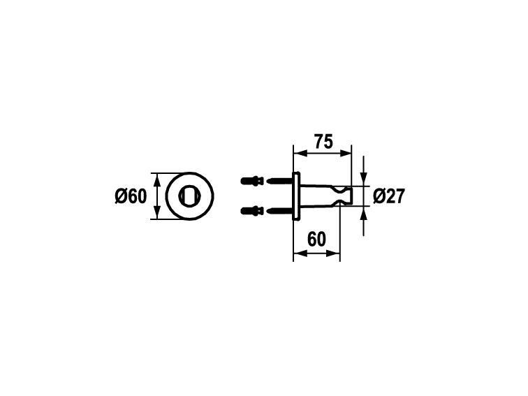 KWC Brausehalter Style 18 mm, verchromt