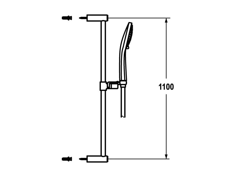 KWC Duschgleitstangen-Set FIT 1100 mm
