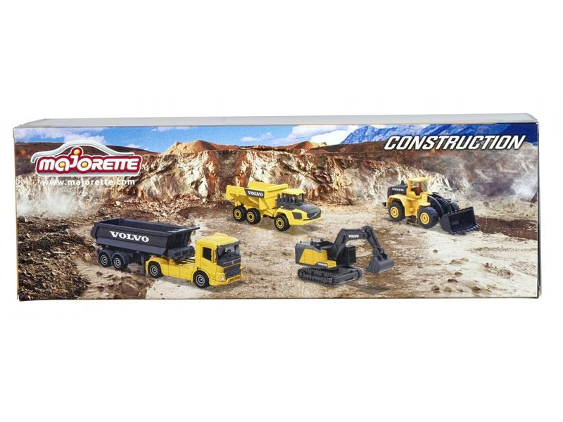 Majorette Baustellenfahrzeug Volvo Construction 4er-Geschenkset