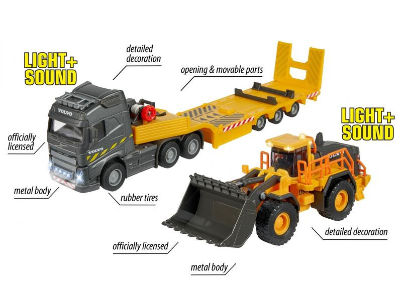 Majorette Lastwagen Volvo Truck + Wheel Loader