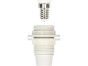 Max Hauri Lampenfassung E14 Randmantel weiss, M10 x 1