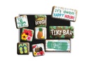 Nostalgic Art Magnet-Set Tiki Bar 9 Stück, Mehrfarbig