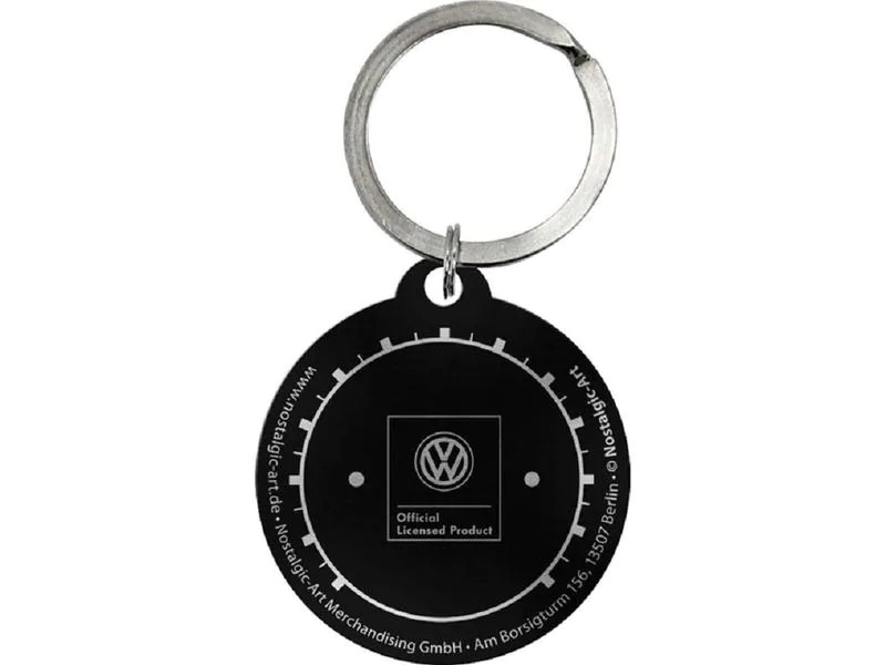 Nostalgic Art Schlüsselanhänger VW Ø 4 cm, Schwarz/Grau