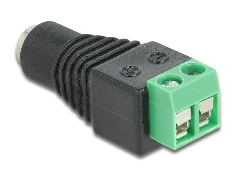 Delock Hohlstecker DC 5.5 x 2.1 mm Buchse &gt; Terminalblock 2 Pin