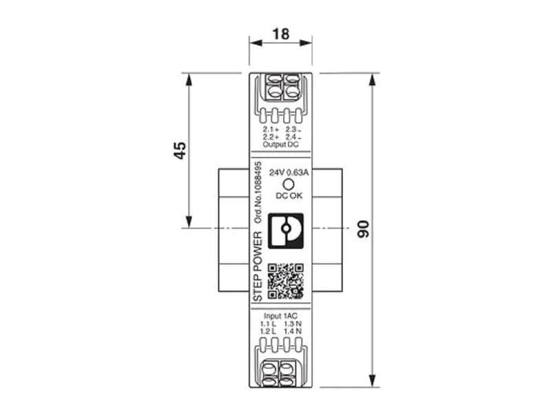 Phoenix Contact DIN-Schienennetzgerät 15 W, 24 V