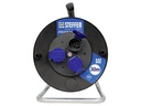 STEFFEN Kabelrolle Professional 30 m 3x T23, IP55, Schwarz