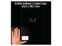 Avery Zweckform Adressetiketten Ultragrip 63.5 x 38.1 mm, 40 Blatt