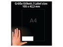 Avery Zweckform Universal-Etiketten 105 x 42.3 mm, 220 Blatt