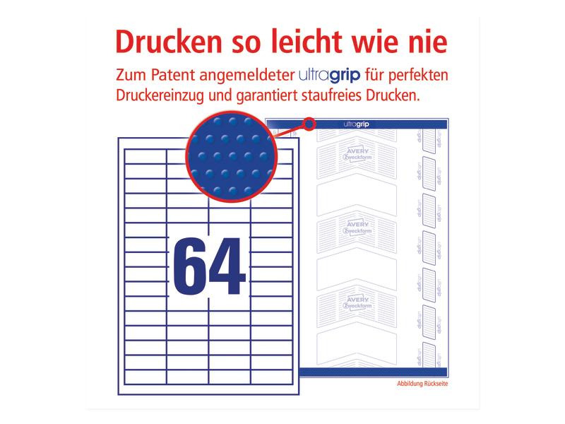 Avery Zweckform Universal-Etiketten 48.5 x 16.9 mm, 220 Blatt