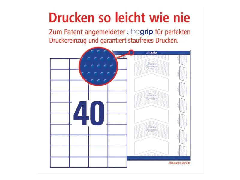 Avery Zweckform Universal-Etiketten 52.5 x 29.7 mm, 220 Blatt
