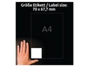 Avery Zweckform Universal-Etiketten 70 mm, 100 Blatt