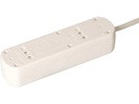 Max Hauri Steckdosenleiste Basic Line 4x T13 Reset Schalter, weiss