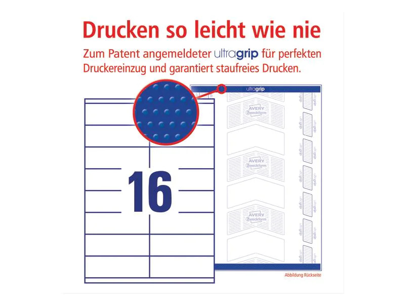 Avery Zweckform Universal-Etiketten 105 x 35 mm, 100 Blatt