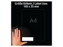 Avery Zweckform Universal-Etiketten 105 x 35 mm, 100 Blatt