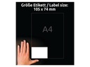 Avery Zweckform Universal-Etiketten 105 x 74 mm, 220 Blatt