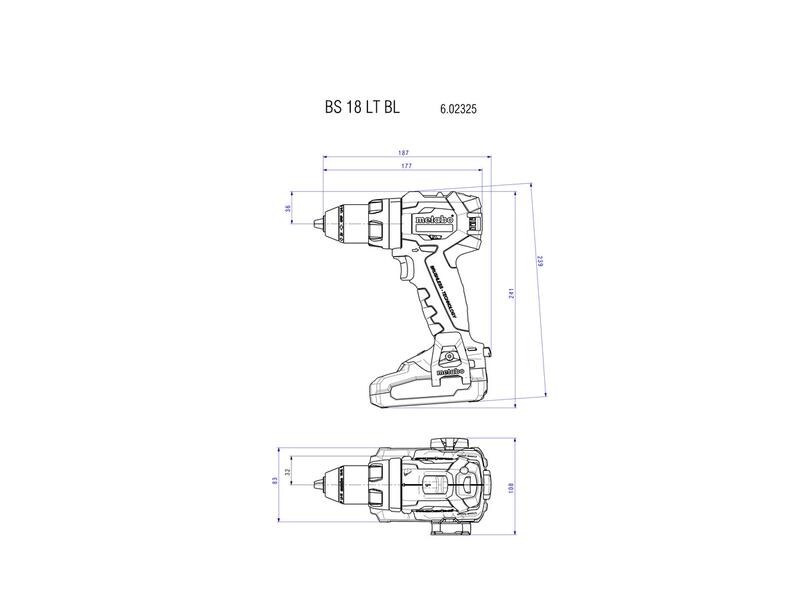 Metabo Akku-Maschinen Set BS 18 LT BL + BH 18 LTX BL 16