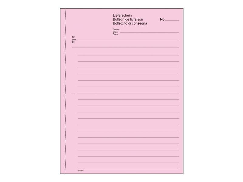 Favorit Durchschreibebuch A5 Lieferscheine, 50 x 2 Blatt