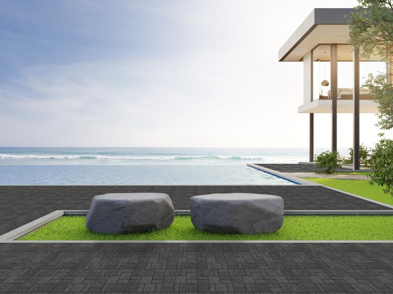Florco Balkon-&amp; Terrassenplatten Stone Schiefer Roma, 4 Stk.