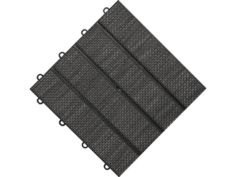 Florco Balkon-&amp; Terrassenplatten Tex, Anthrazit, 6 Stk.