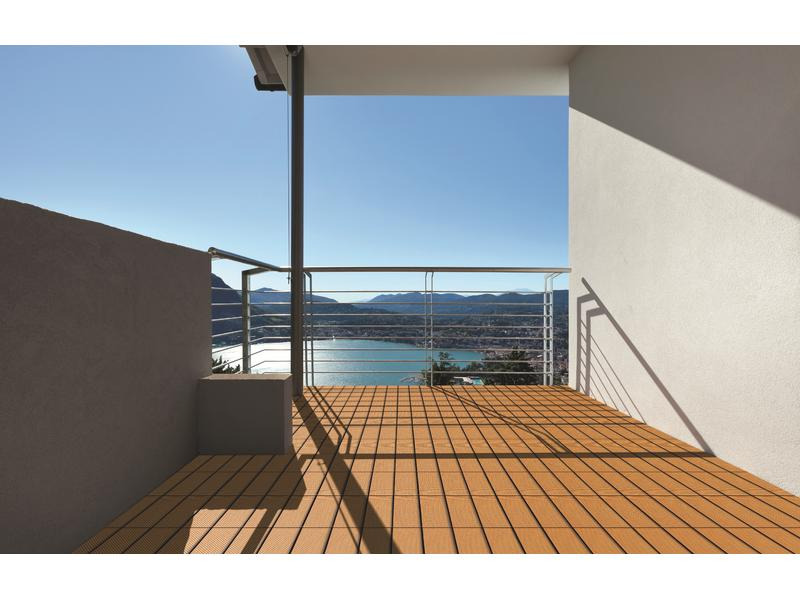 Florco Balkon-&amp; Terrassenplatten Tex, Braun, 6 Stk.