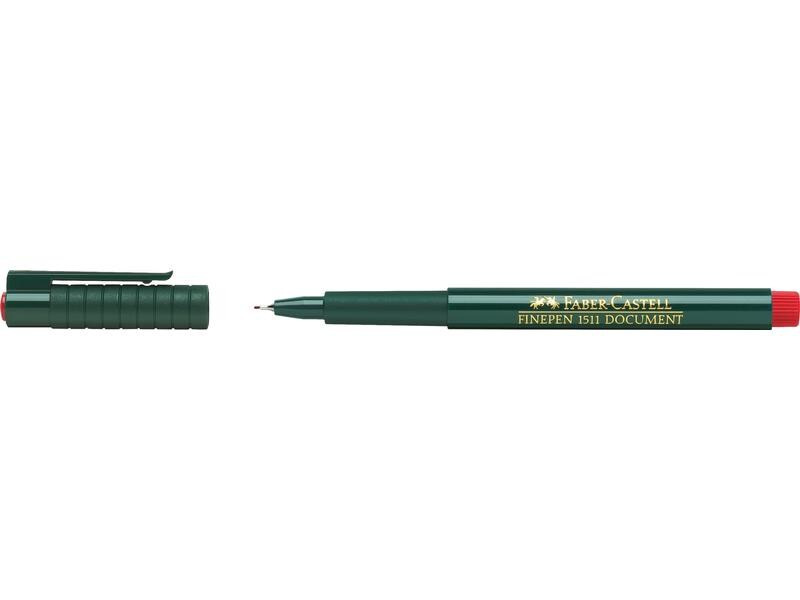 Faber-Castell Fineliner Finepen 1511 Faserschreiber 0.4 mm, Rot