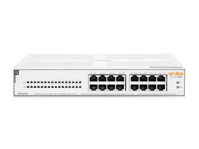 HPE Aruba PoE+ Switch Instant On 1430-16G-PoE+ 16 Port