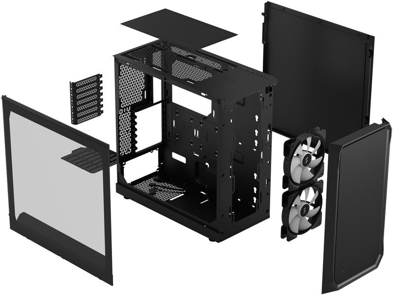 Fractal Design PC-Gehäuse Focus 2 RGB TG Clear Tint Schwarz