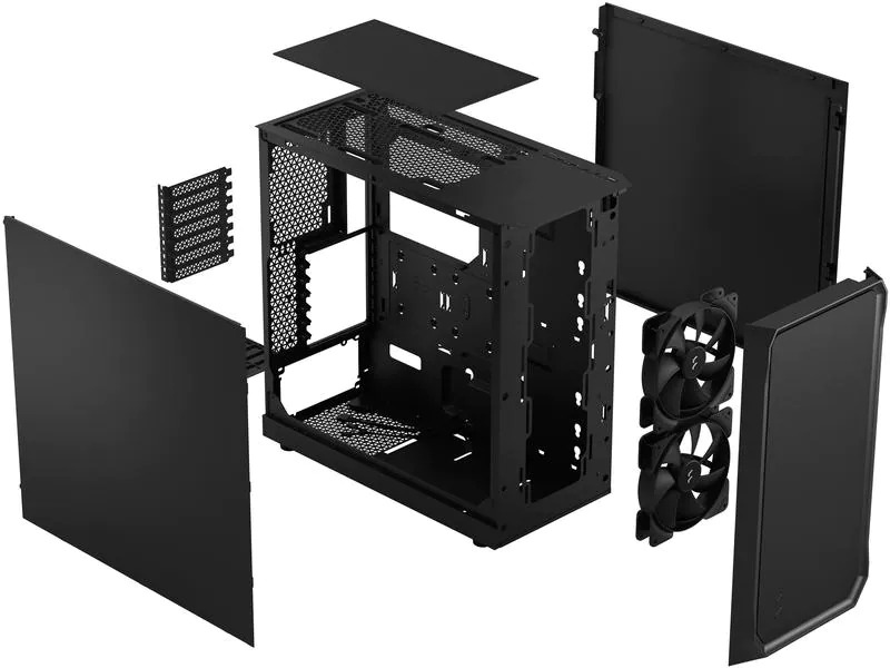 Fractal Design PC-Gehäuse Focus 2 Solid Schwarz