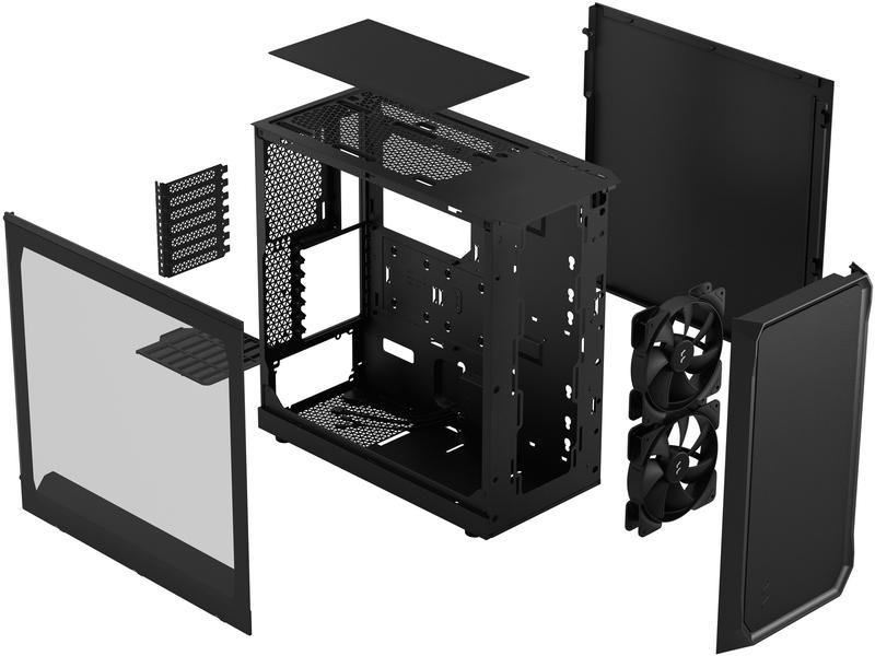 Fractal Design PC-Gehäuse Focus 2 TG Clear Tint Schwarz
