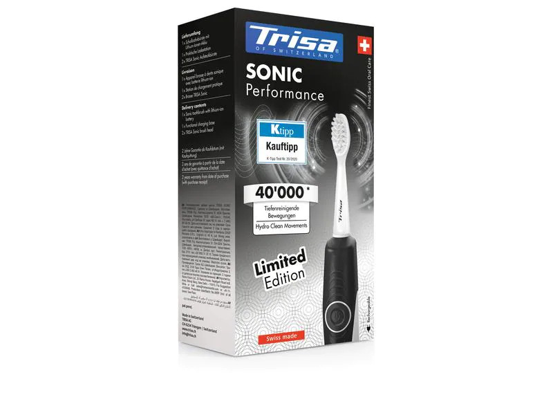 Trisa Schallzahnbürste Sonic Performance Schwarz