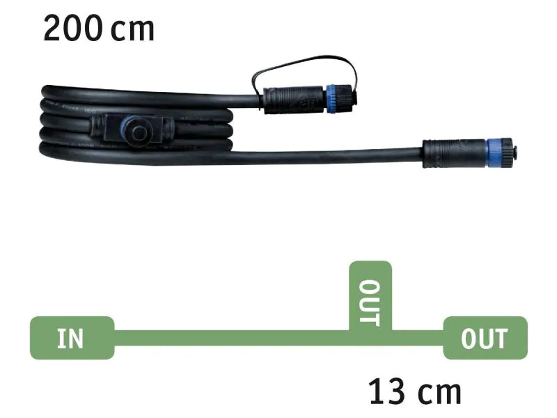 Paulmann Verbindungskabel Plug &amp; Shine 2 m mit 2 Anschlussbuchsen