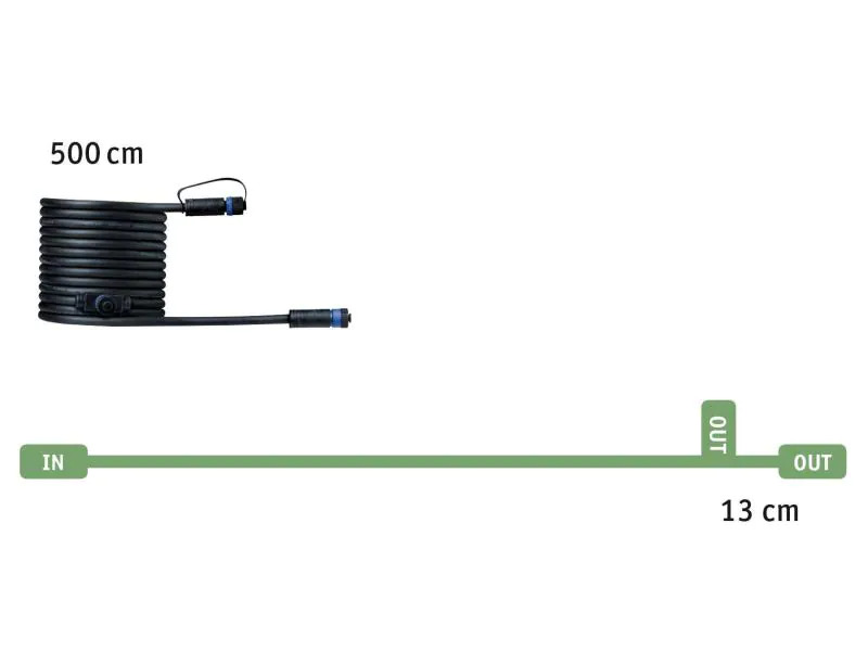 Paulmann Verbindungskabel Plug &amp; Shine 5 m mit 2 Anschlussbuchen