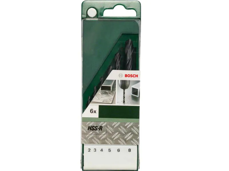 Bosch Metallbohrer-Set HSS-R 6-teilig
