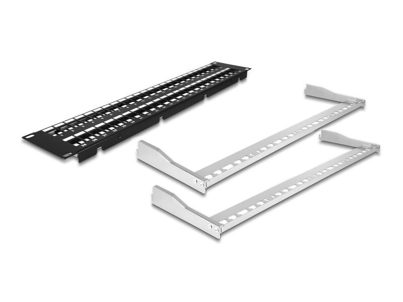 Delock Patchpanel Keystone 48 Port 2 HE 19 Rack