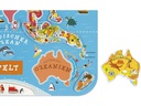 Janod Holz-Puzzle Magnetpuzzle Weltkarte 92-teilig