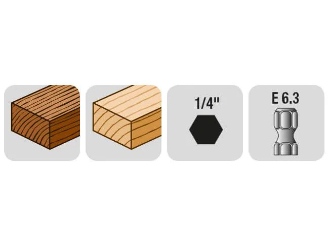 kwb Holzbohrer-Set 1/4 3-8 mm 5-teilig