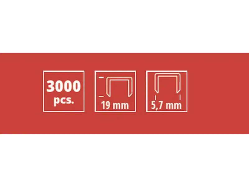 Einhell Tackerklammer 5.7 x19 mm, 3000 Stück