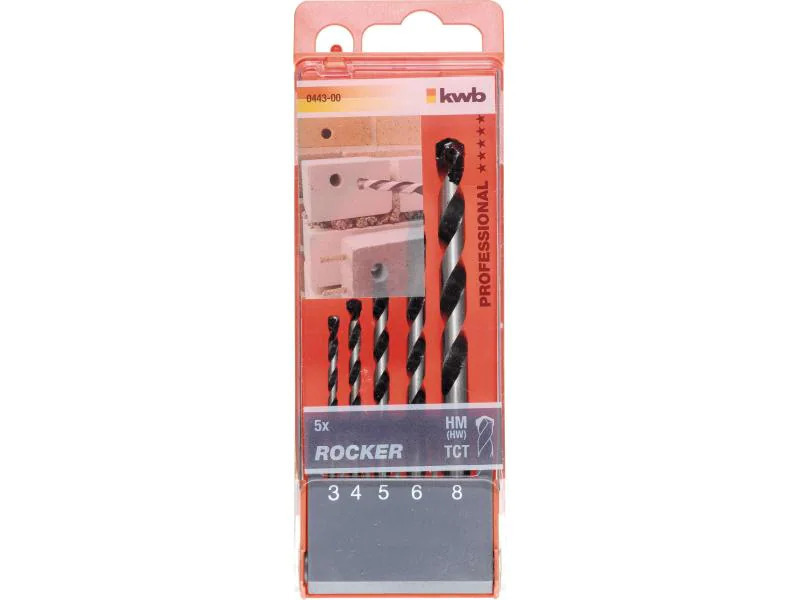 kwb Stein- und Betonbohrer-Set 3-8 mm 5-teilig