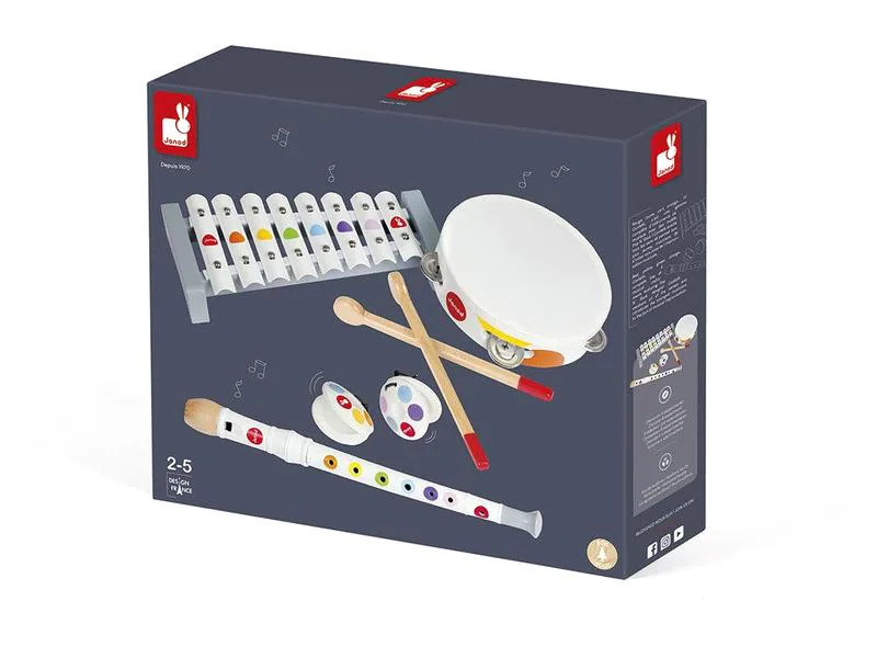 Janod Musikinstrument Musik-Set Konfetti 4-teilig