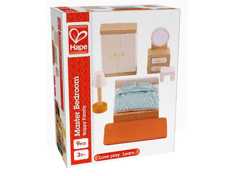 Hape Puppenhausmöbel Schlafzimmer