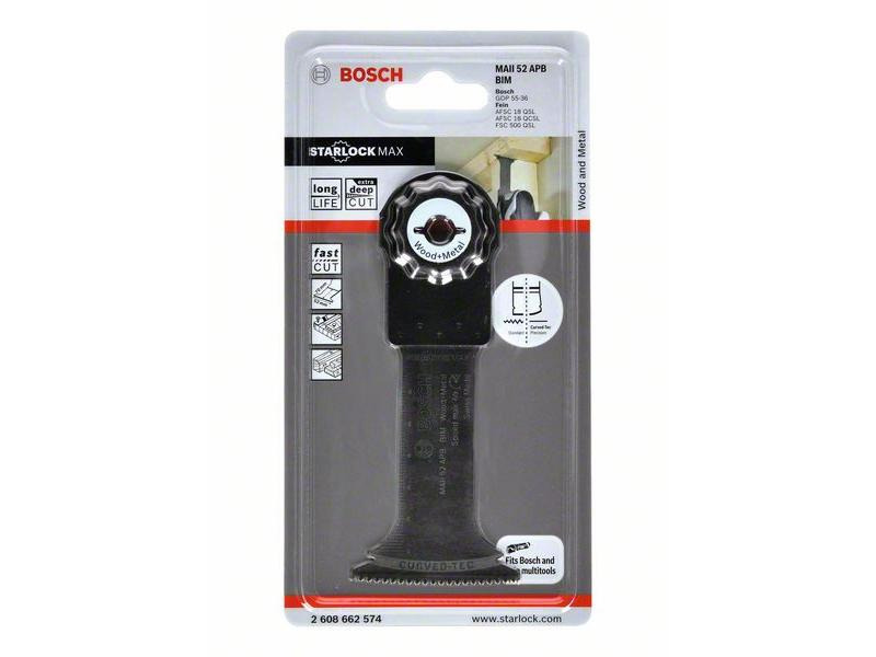 Bosch Professional Tauchsägeblatt Starlock BIM Holz &amp; Metall 52 x 70 mm