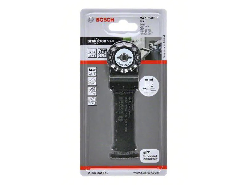 Bosch Professional Tauchsägeblatt Starlock BIM Holz &amp; Metall 80 x 32 mm