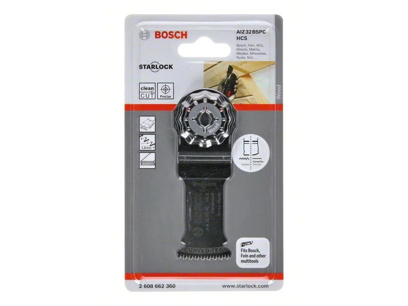Bosch Professional Tauchsägeblatt Starlock HCS AIZ 32 BSPC Hart Holz 50 x 32 mm