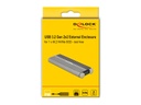 Delock Externes Gehäuse M.2 NVME zu USB USB3.2 Gen2 Typ-C 20Gbps