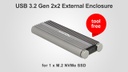 Delock Externes Gehäuse M.2 NVME zu USB USB3.2 Gen2 Typ-C 20Gbps