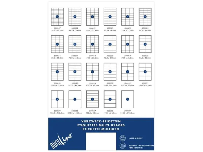Büroline Universal-Etiketten 192 x 61 mm 400 Stück
