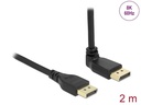 Delock Kabel Oben gewinkelt DisplayPort - DisplayPort, 2 m, 8K 60Hz