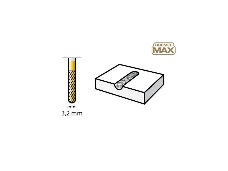 Dremel Fräser 9901DM 1 Stück, Ø 3.2 mm
