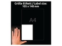 Avery Zweckform Laser-Etiketten 105 x 148 mm, 20 Blatt
